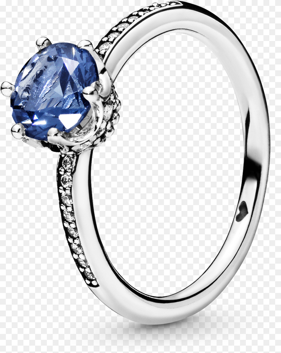 Blue Sparkling Crown Ring Pandora, Accessories, Diamond, Gemstone, Jewelry Png