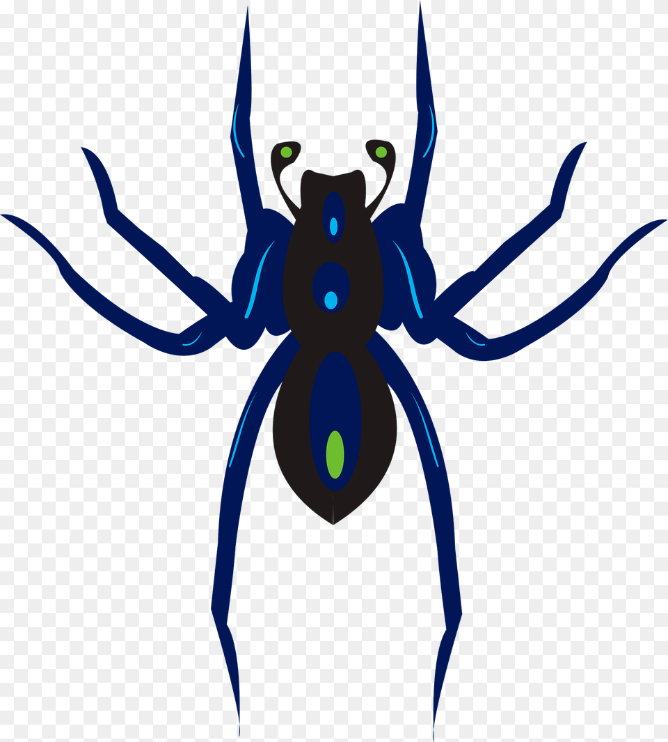 Blue Spider Clipart, Animal, Invertebrate, Fish, Sea Life Png