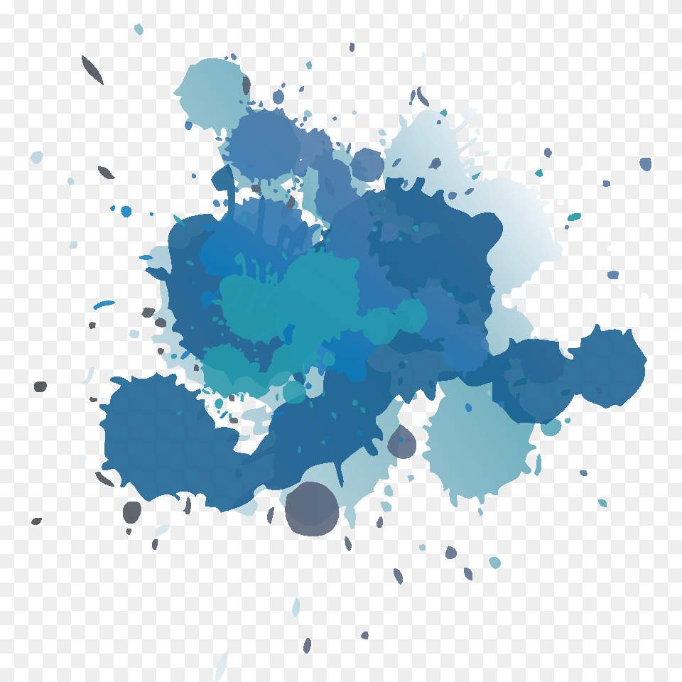 Blue Splash Brush Paint Brush Splash, Stain Png