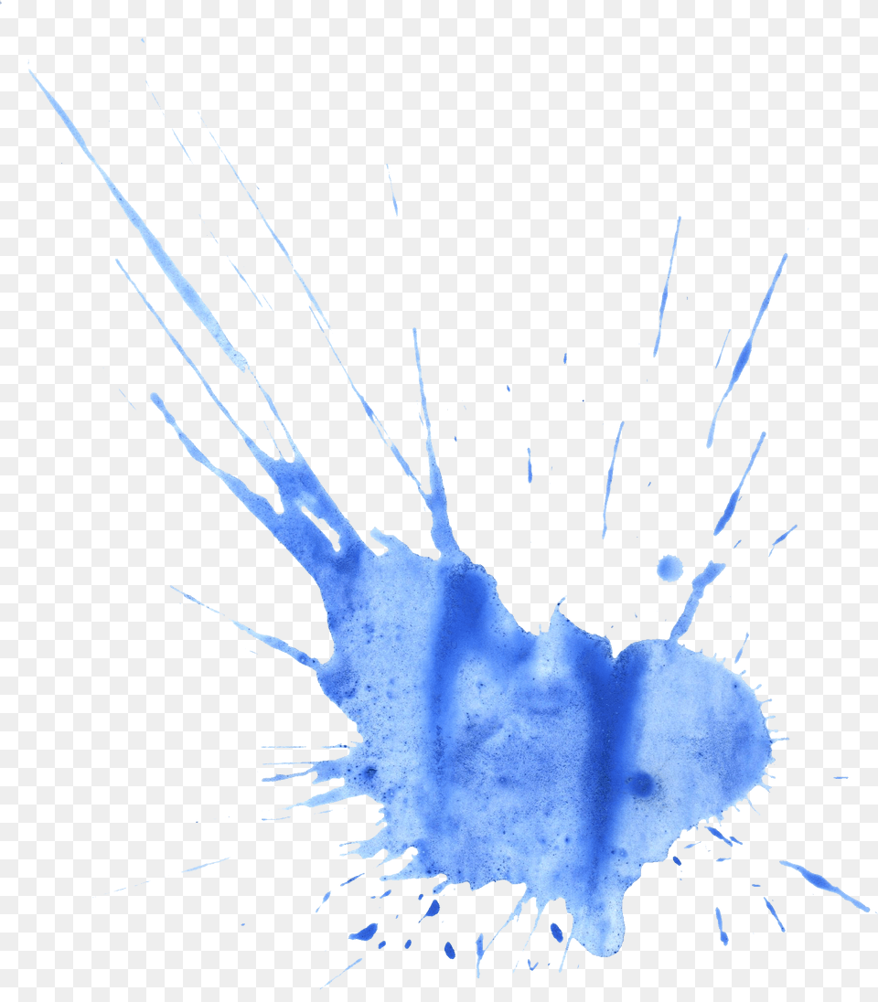 Blue Splatter Watercolor Painting, Beverage, Milk, Stain, Outdoors Png Image