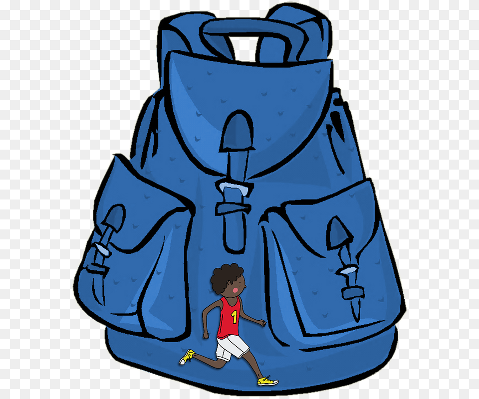 Blue Sports Backpack Clipart, Bag, Boy, Child, Male Png Image