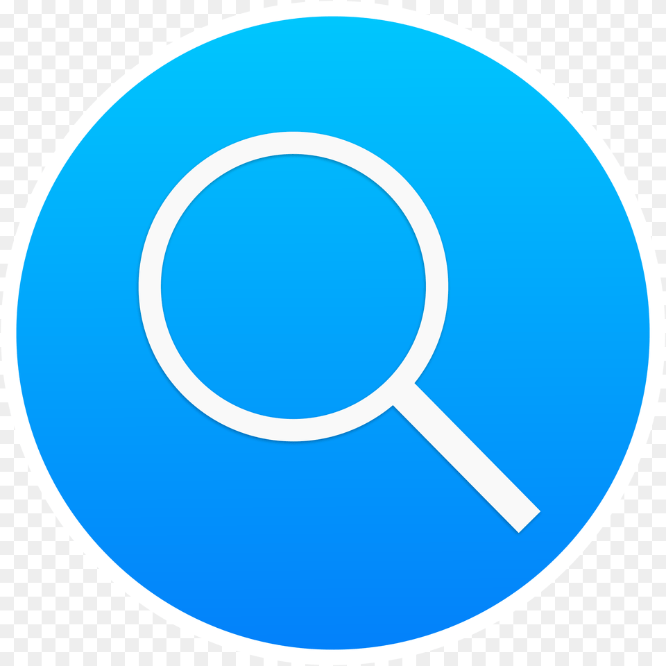 Blue Spotlight Magnifying Glass Round Icon, Disk Png