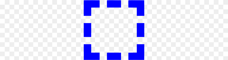 Blue Square Dashed Icon Png