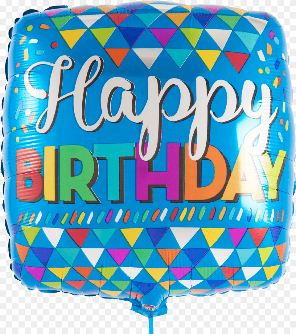 Blue Square Happy Birthday Loftus A3 3324 18quot Birthday Primary Triangles Hx, Balloon, Cushion, Home Decor, Inflatable Free Transparent Png