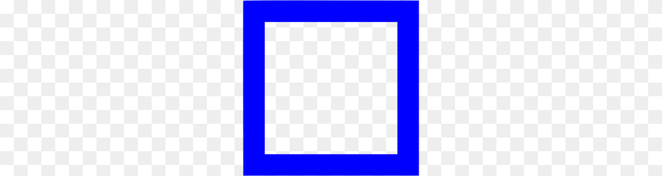 Blue Square Outline Icon Free Transparent Png