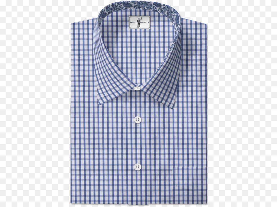 Blue Square Plaid, Clothing, Dress Shirt, Shirt, Person Free Transparent Png