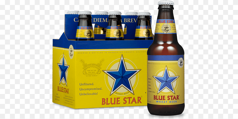 Blue Star Bottles Carrier Newcastle Blue Star Beer, Alcohol, Beer Bottle, Beverage, Bottle Free Png