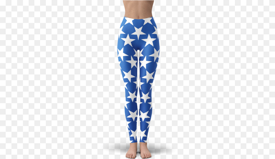 Blue Star Leggings, Clothing, Hosiery, Tights, Pants Png Image