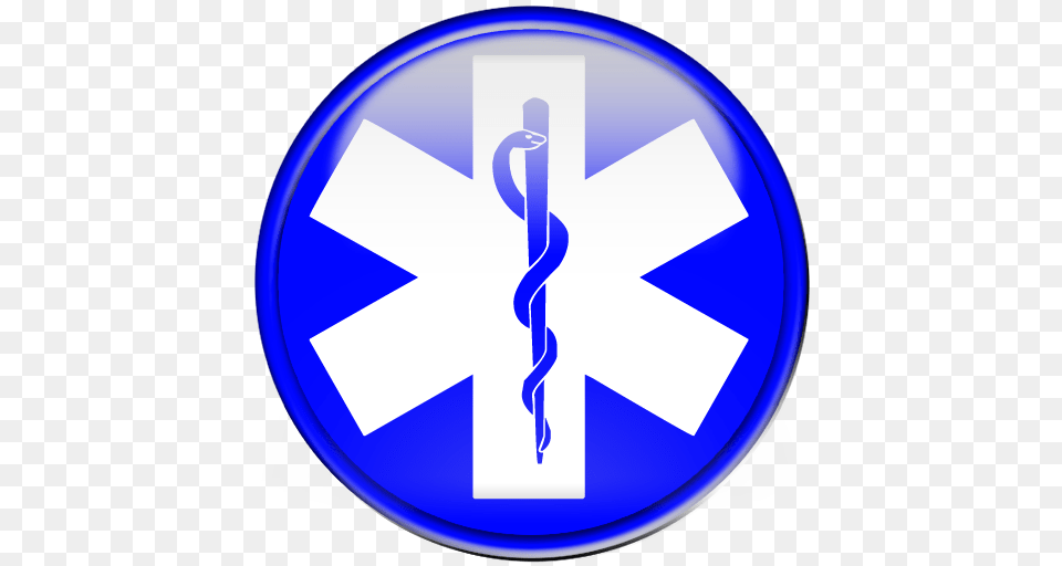 Blue Star Of Life Symbol Button Clipart Image, Disk, Sign Free Png Download
