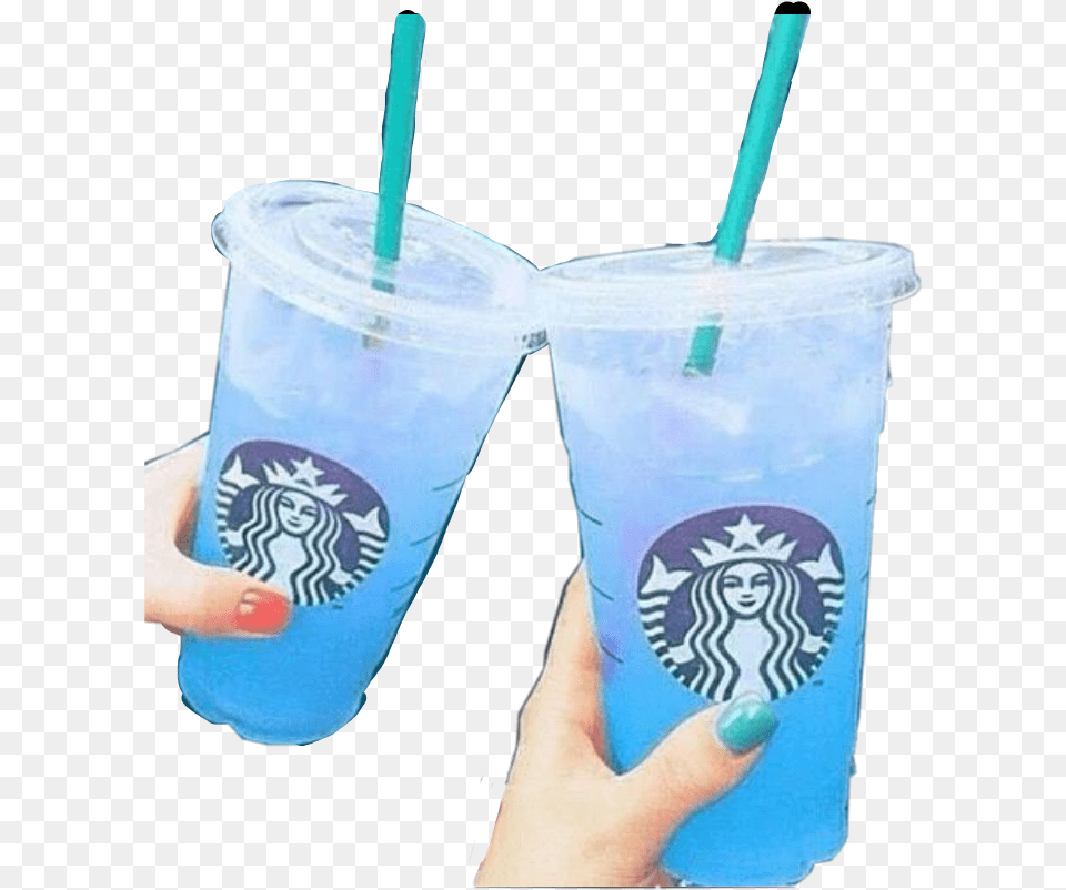 Blue Starbucks Drink Starbucks Blueberry Acai Refresher, Beverage, Face, Head, Person Free Png