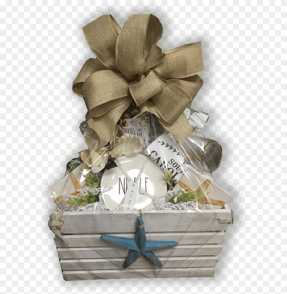Blue Starfish Basket Wedding Favors, Glove, Clothing, Person, Adult Free Png Download