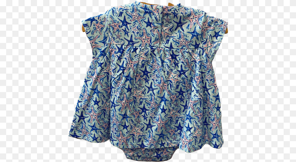 Blue Starfish Onesie Dress Short Sleeve, Beachwear, Blouse, Clothing, Pattern Free Transparent Png