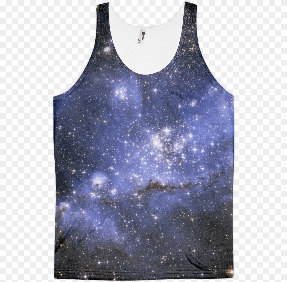 Blue Stars Classic Fit Tank Top Small Magellanic Cloud Blue, Clothing, Undershirt, Tank Top, Person Png