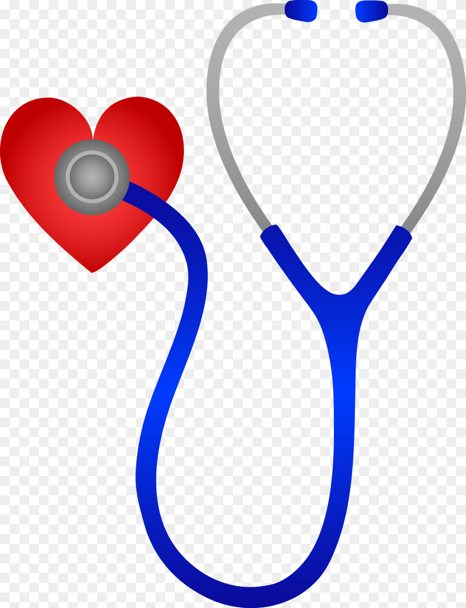 Blue Stethoscope And Red Heart Png