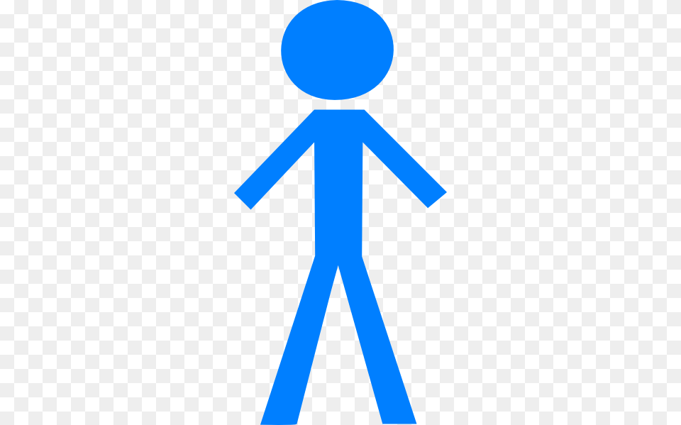 Blue Stick Figure Clip Art, Sign, Symbol, Cross Png Image