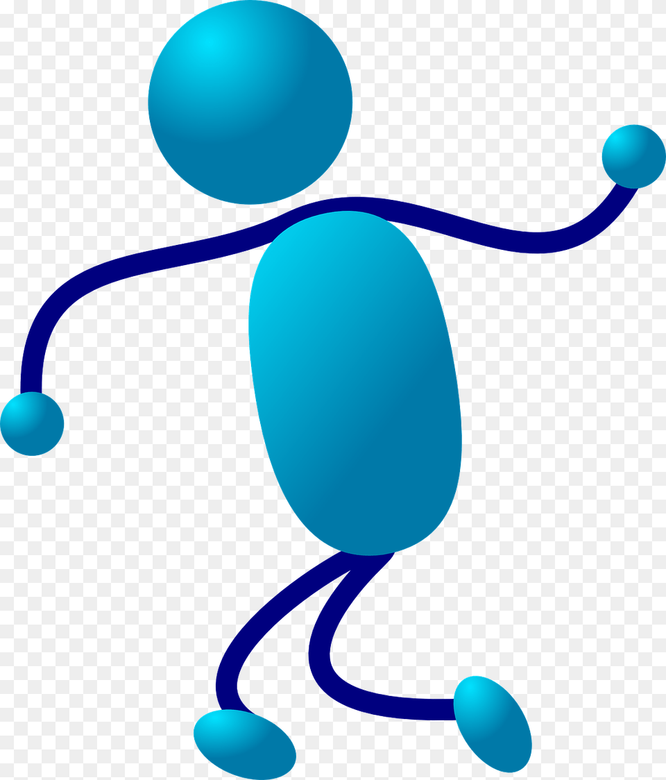 Blue Stick Figure No Background, Person Free Png