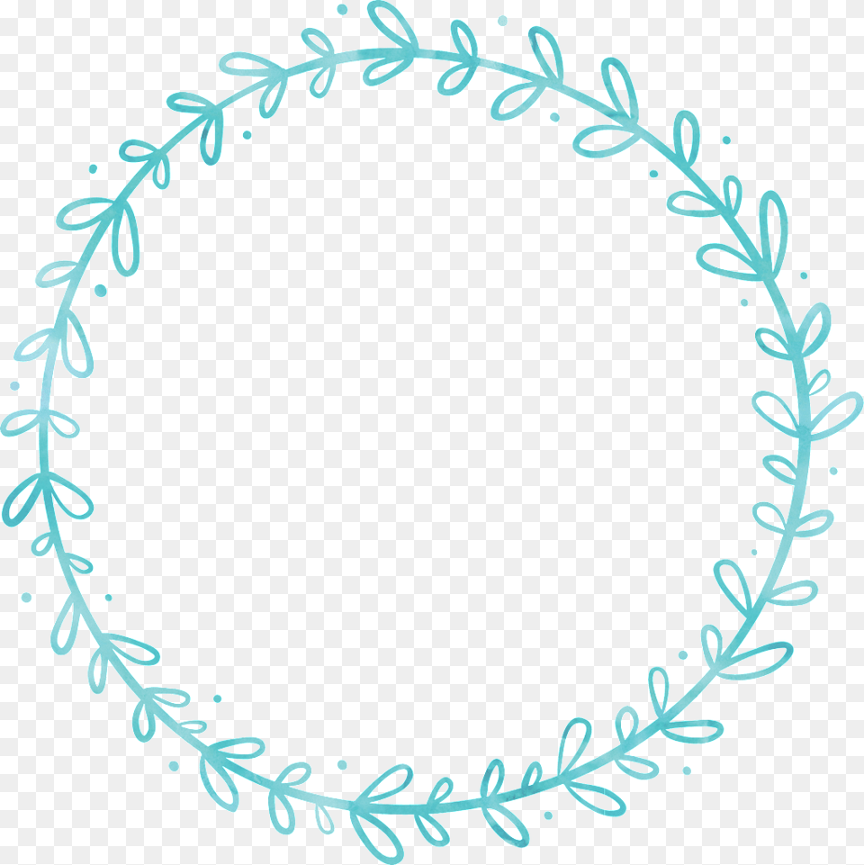 Blue Stick Garland Flower Border Decoration Vector Vector Border Circle, Oval, Pattern, Accessories, Jewelry Free Png
