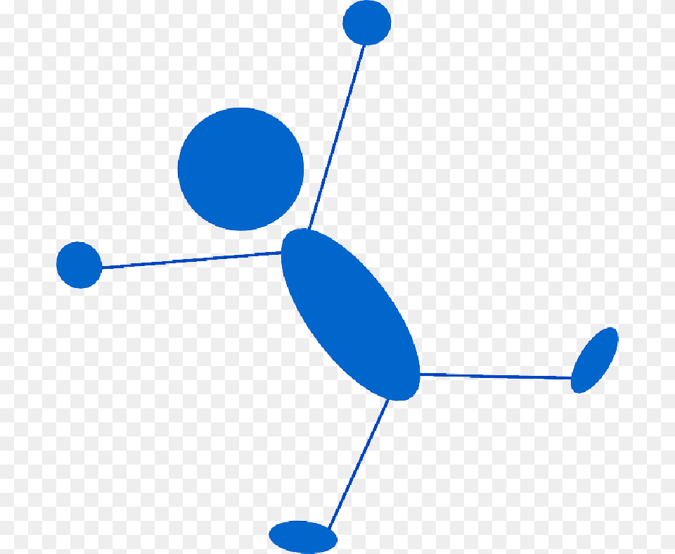 Blue Stick People Man Figure Person Cartoon Stick Figure Lying Down, Network Free Png