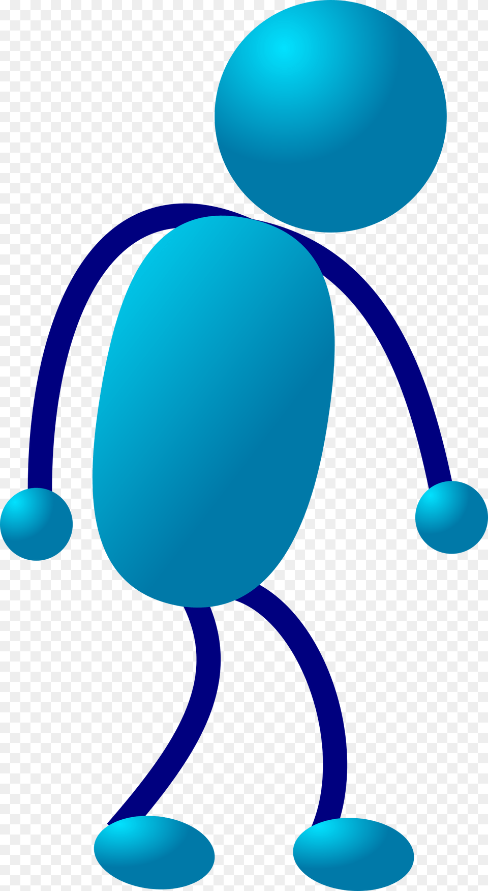 Blue Stickman Free Png Download