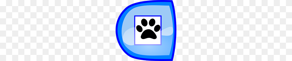 Blue Stop Button With Paws Clip Art For Web, Disk, Footprint Png Image