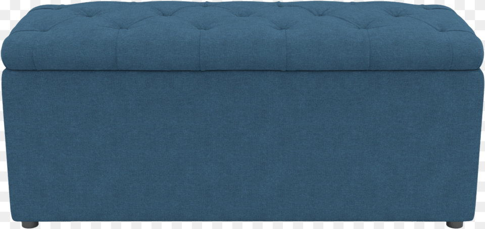 Blue Storage Ottoman Ottoman, Furniture, Couch Free Png