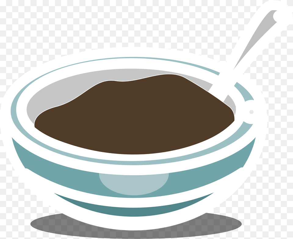 Blue Stripe Bowl Clipart, Cup, Cutlery, Spoon, Dessert Png Image