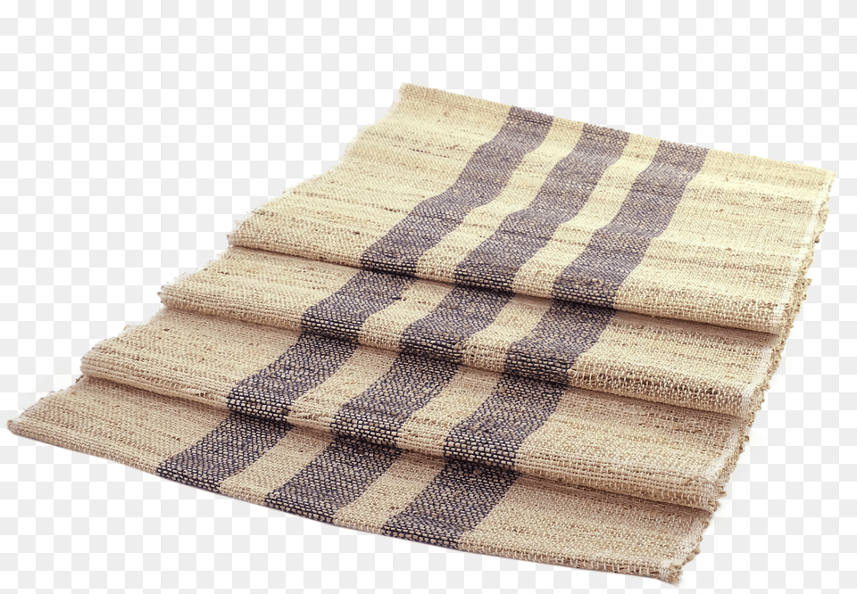 Blue Stripe Jute Runner, Home Decor, Rug, Bag, Linen Png