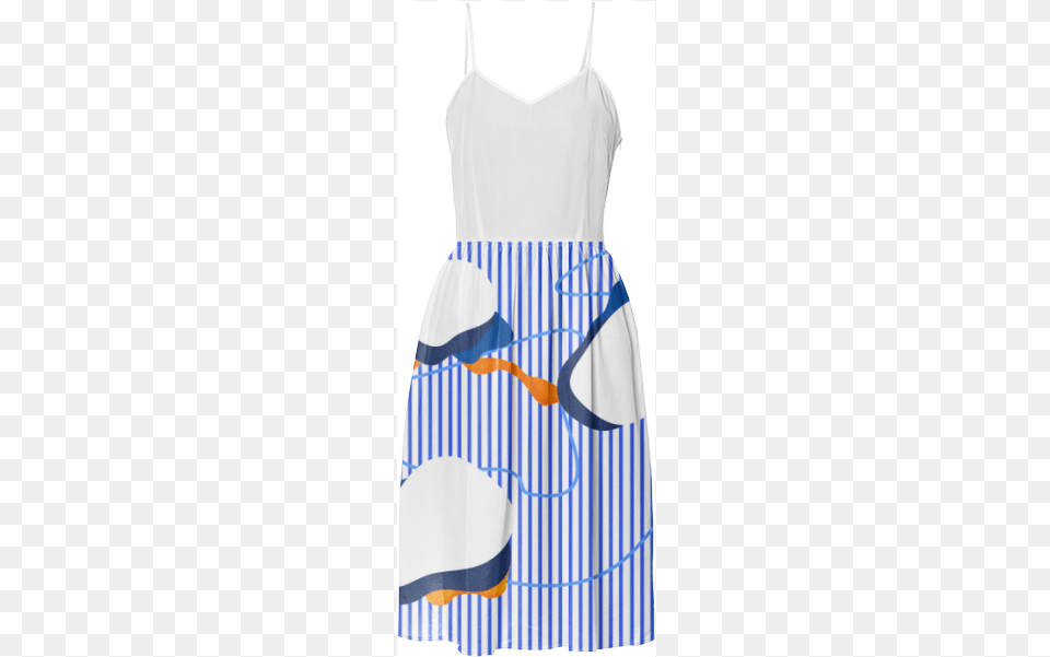 Blue Stripe Summer Dress 125 Pattern, Apron, Clothing, Adult, Female Free Transparent Png