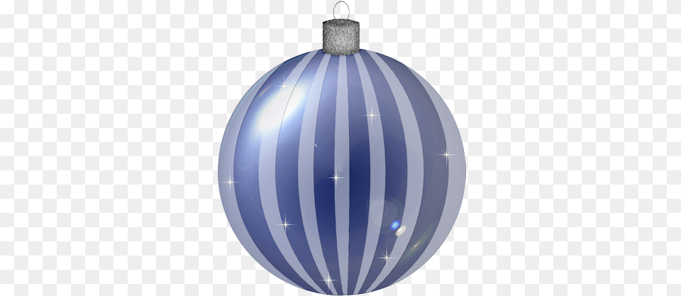 Blue Striped Christmas Ball Ornament Clipart Christmas Sphere, Lighting, Accessories, Lamp Free Png