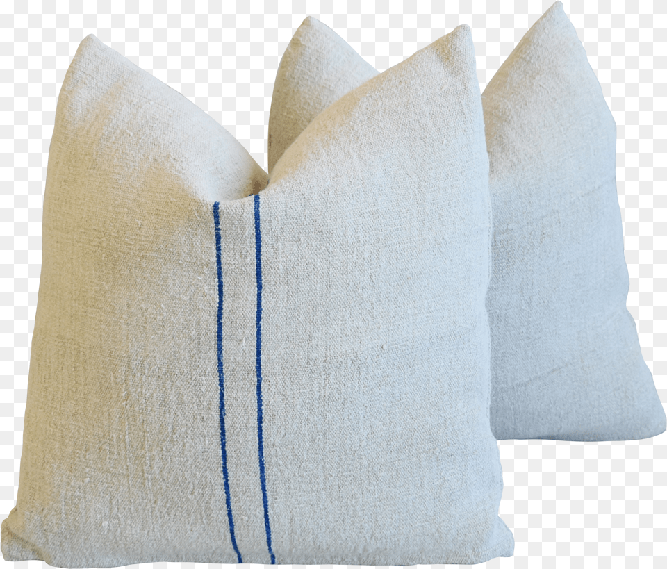 Blue Striped French Farmhouse Grain Sack Featherdown Linen Free Transparent Png