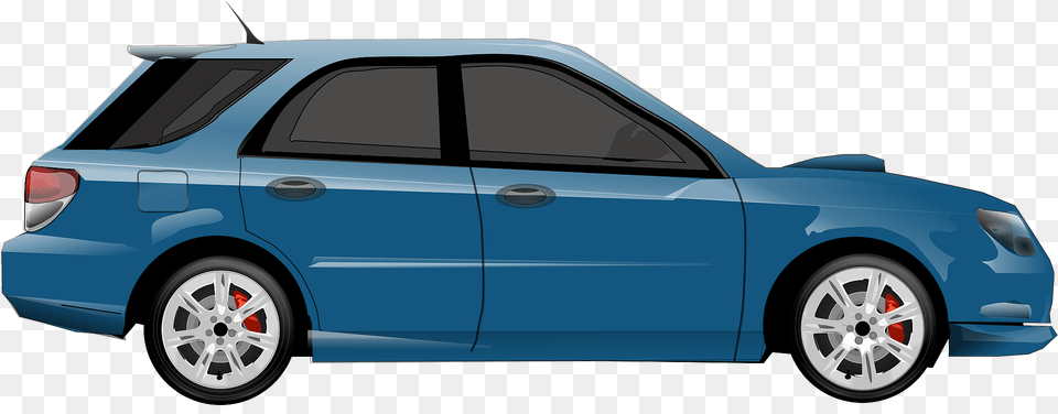 Blue Subaru Impreza Wrx Wagon Clipart, Alloy Wheel, Vehicle, Transportation, Tire Png Image