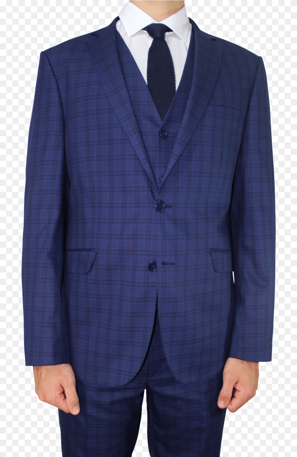 Blue Suit Image Check 3 Piece Suit Blue, Clothing, Formal Wear, Tuxedo, Coat Free Png Download