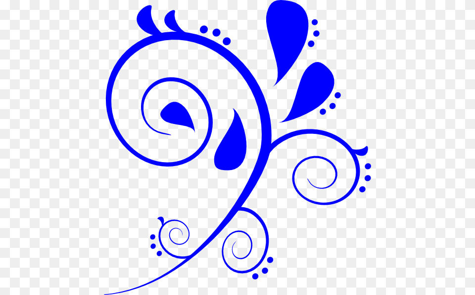 Blue Swirl Clip Art For Web, Floral Design, Graphics, Pattern Free Png Download