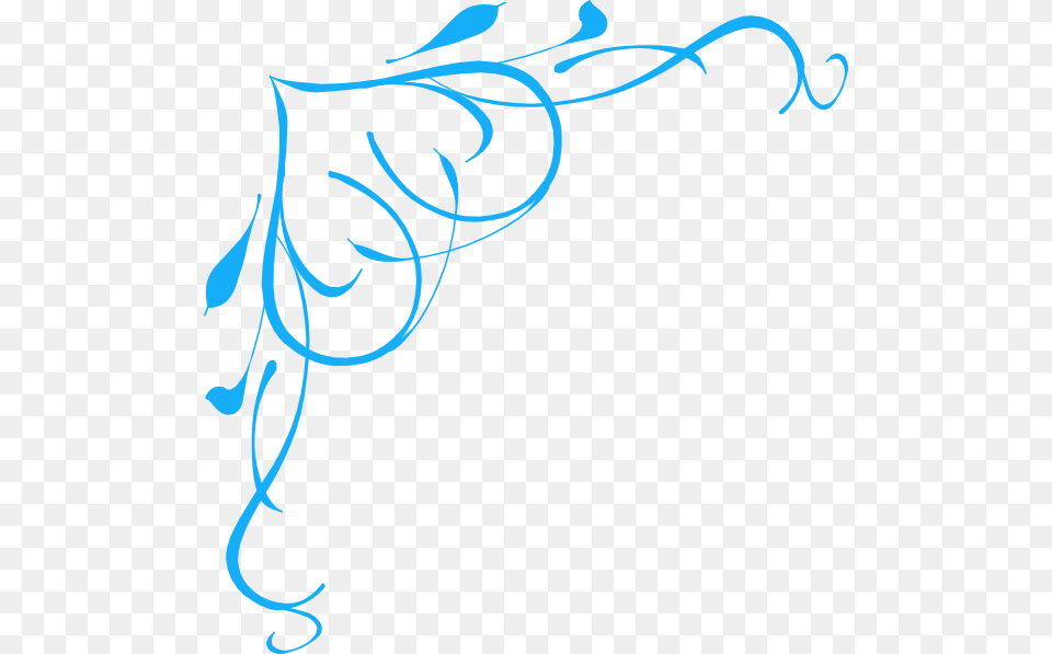 Blue Swirl Heart Clip Art At Clker Com Vector Clip Border Design Blue And Pink, Floral Design, Graphics, Pattern, Text Free Transparent Png