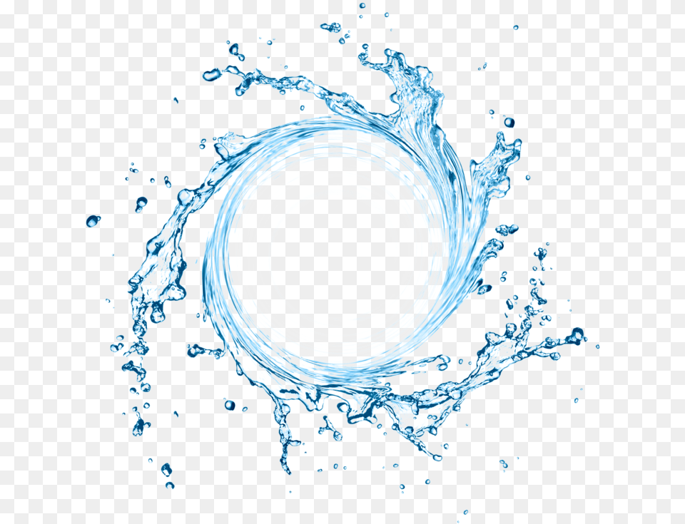 Blue Swirling Water Splash Water Splash Circle, Outdoors, Nature, Sea Free Png Download