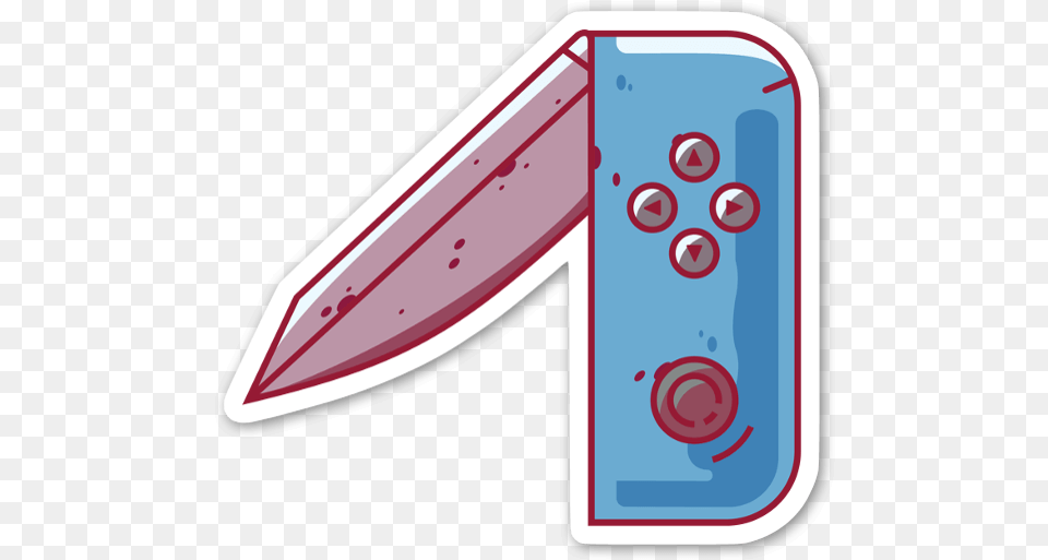 Blue Switchblade Sticker Circle Free Png