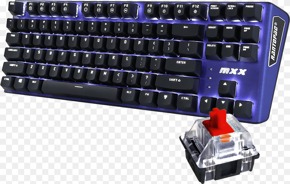 Blue Switches Keyboard, Computer, Computer Hardware, Computer Keyboard, Electronics Png Image