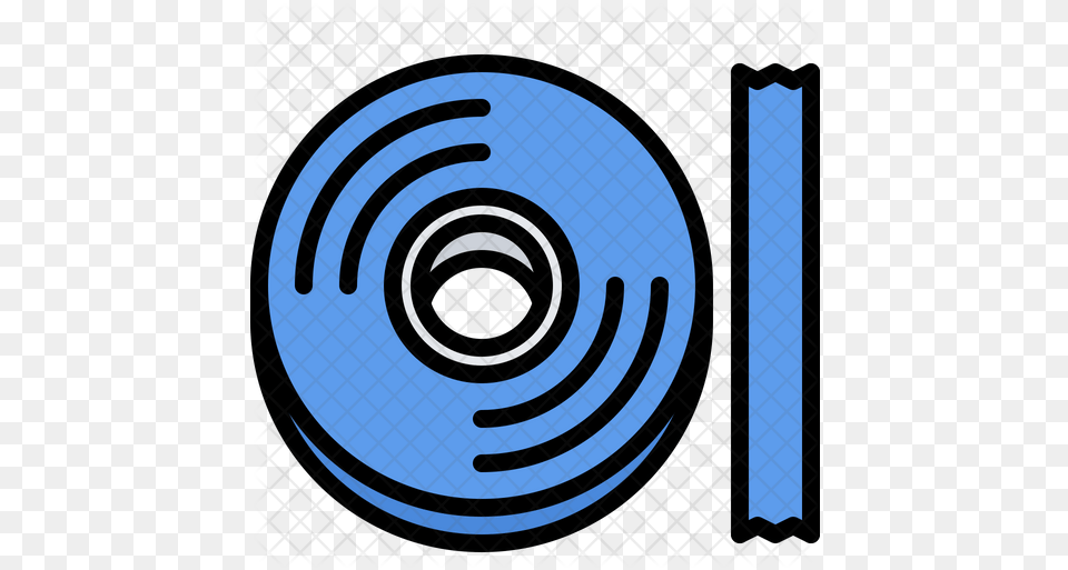 Blue Tape Icon Circle, Spiral Free Png
