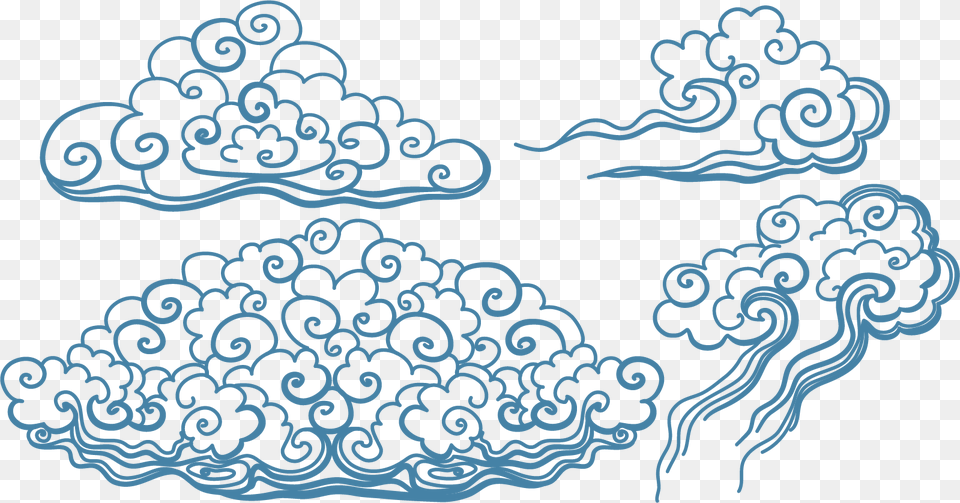 Blue Tattoo Art Vector Clouds Irezumi Japan Clipart Japanese Art Clouds, Doodle, Drawing, Graphics, Floral Design Png