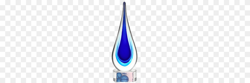 Blue Teardrop Art Glass Award Pinkpurple Crystal Recognition, Jar, Pottery Png Image