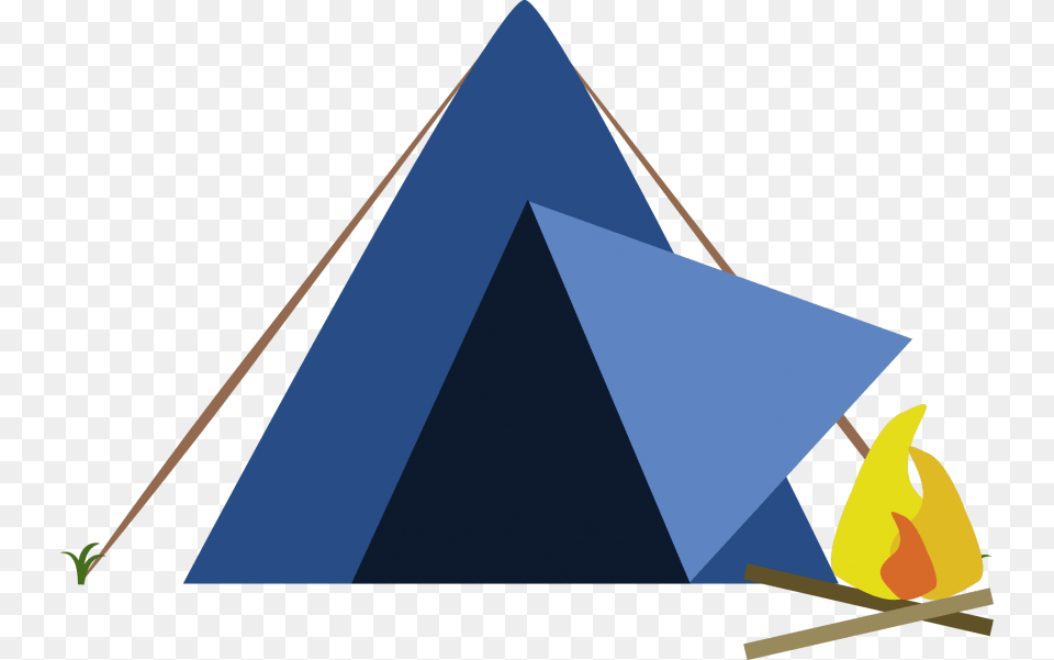 Blue Tent, Triangle Png Image