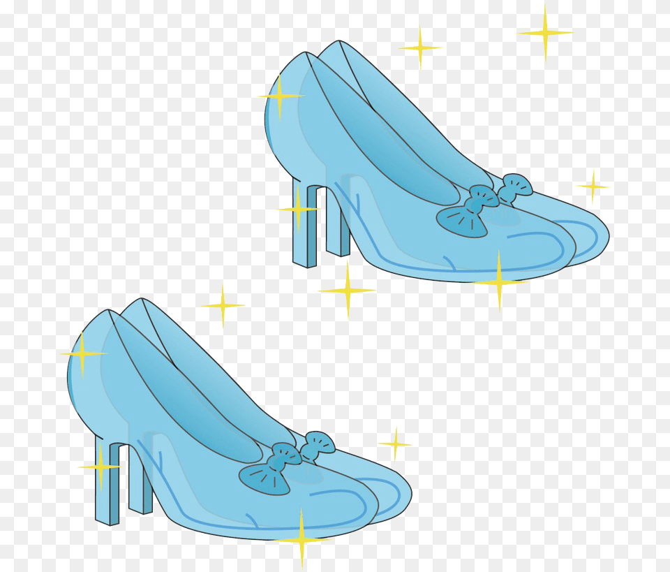 Blue Texture Slipper Download Dibujo De La Cenicienta, Clothing, Footwear, High Heel, Shoe Png