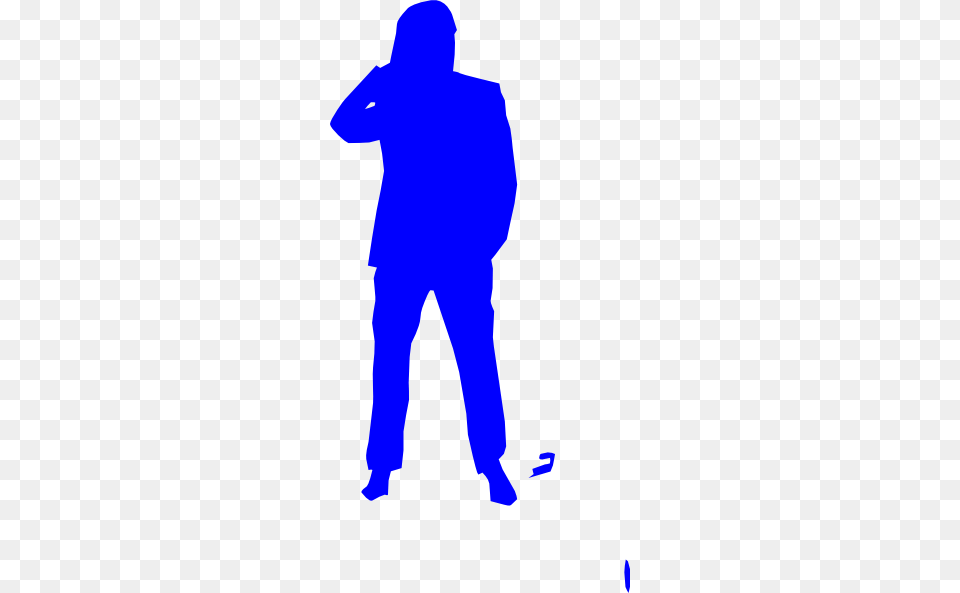 Blue Thinking Man Editted Clip Art, Silhouette, Adult, Male, Person Free Transparent Png