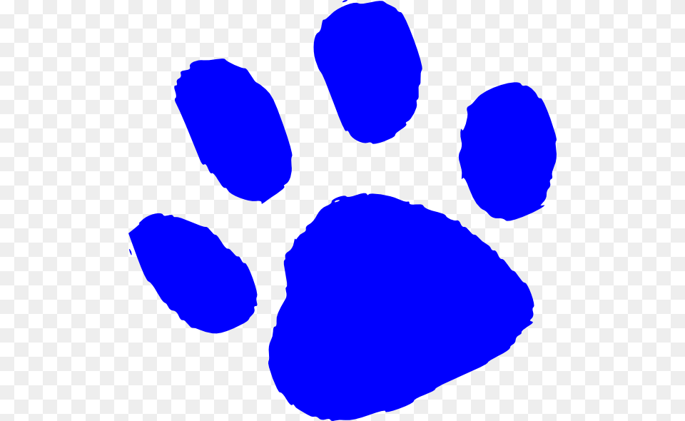 Blue Tiger Paw Print Clip Art Image, Footprint Free Png