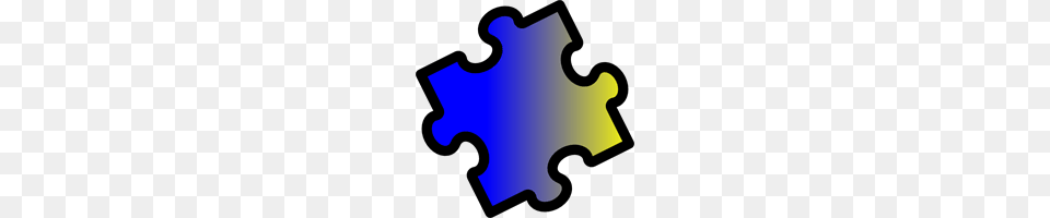 Blue To Yellow Puzzle Piece Clip Art For Web, Game, Jigsaw Puzzle Free Png Download