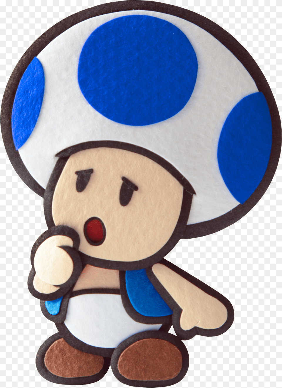 Blue Toad Paper Mario, Plush, Toy, Baby, Person Free Png Download