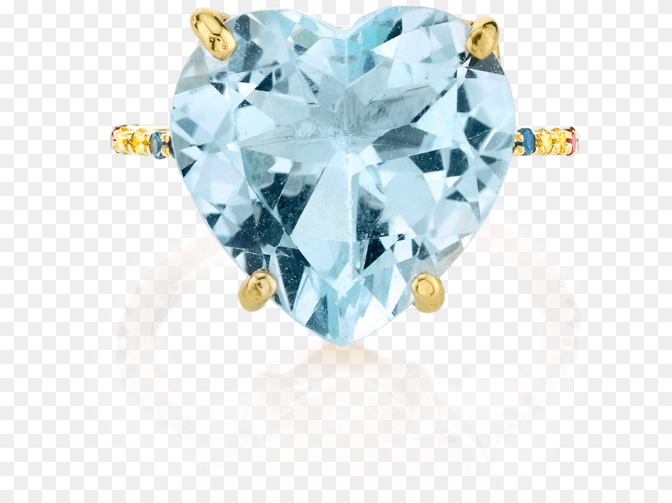 Blue Topaz And Rainbow Heart Ring Solid, Accessories, Diamond, Gemstone, Jewelry Png