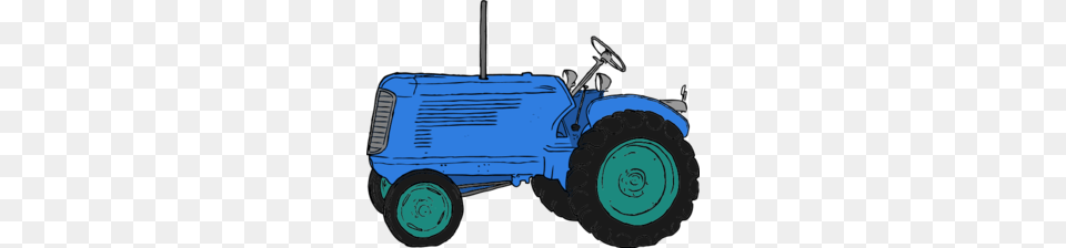 Blue Tractor Clipart Blue Tractor Clip Art Images, Vehicle, Transportation, Wheel, Machine Png