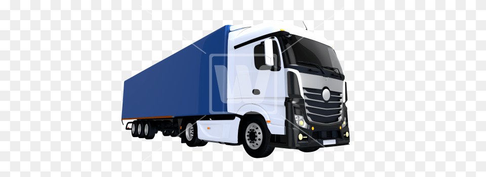 Blue Trailer Euro Semi Truck, Trailer Truck, Transportation, Vehicle, Moving Van Free Png