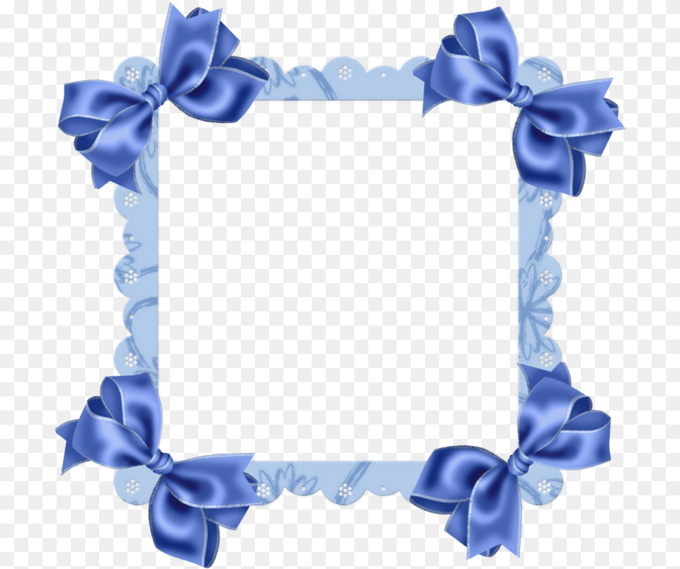 Blue Transparent Frame With Bow Gallery Yopriceville Frame Free Download Transparent Design Clip Art, Birthday Cake, Cake, Cream, Dessert Png Image